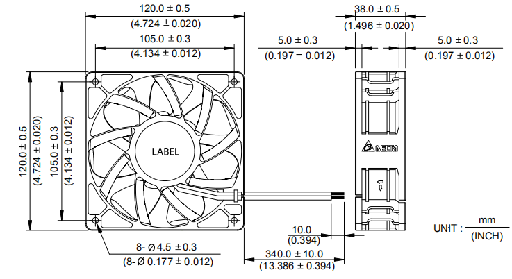 QFR1212GHE Small Cooling Fan Ball / Hydraulic Bearing High Pressure 140g Weight