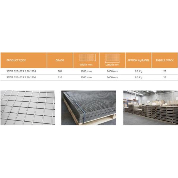 Corrosion Resistance Welded Wire Mesh Sheets , 304 316 Stainless Steel Welded Wire Fence Panels