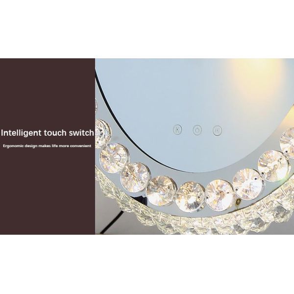LED Light Up Makeup Mirror Crystal Vanity Mirror Hollywood Style