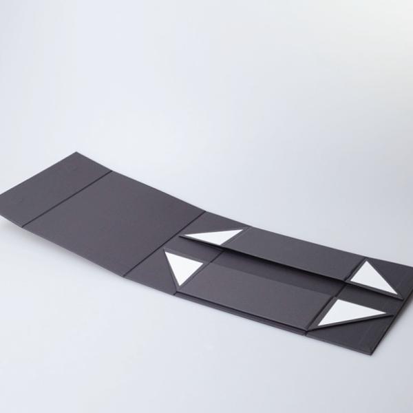 Sustainable Magnetic Folding Gift Box Black Paper Foldable Box Cardboard Flat Pack