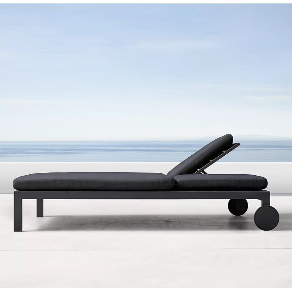 Modern Design Aluminum Frame Patio Poolside Leisure Lounge for Beach Chaise Lounger