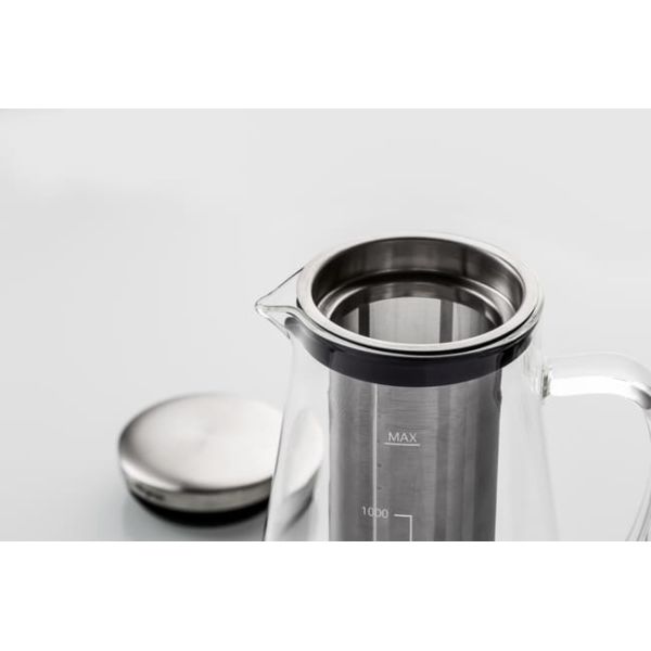 Heat Resistant Glass Water Filter Pitcher 1100ml Hand Blown Cold Brew Coffee Maker