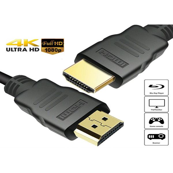 Золото покрыло HDMI мужское к мужскому кабелю 3D 1080P 2160P 4K 1M 1.5M 2M 3M 5M 10M 15M 20M 25M