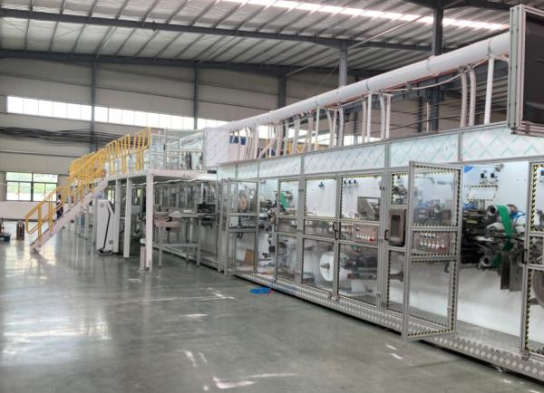85% Efficiency 220KW Siemens System PLC 320mm Sanitary Napkin Machine