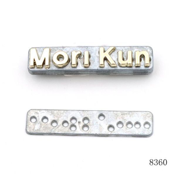 Handbag Hardware Metal Label Logo Custom Metal Letter Logo Plate for Fashion Bag Parts Accessories