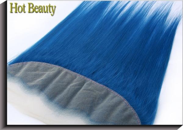 Dark Blue Human Hair Virgin Lace Frontal 16 AAAA Grade 70g-80g / Piece