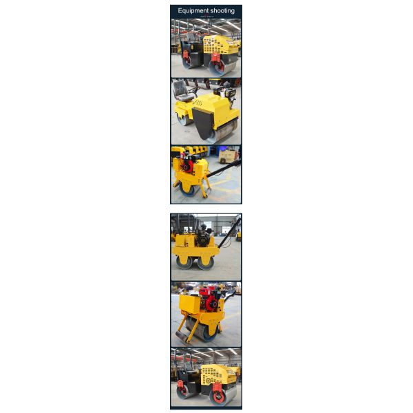 Compact 9hp Ride-on Double Drum Vibratory Roller Compactor for Small Road Projects
