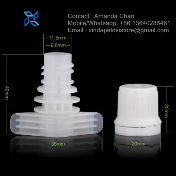 Custom Size Factory Price Plastic Cap Chill Spout With Screw Cap For Liquid Spout Bags