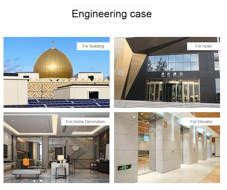 SS Sheet Gold Black 201 Inox 304 Stainless Steel Mirror Sheet For Interior Exterior Decoration