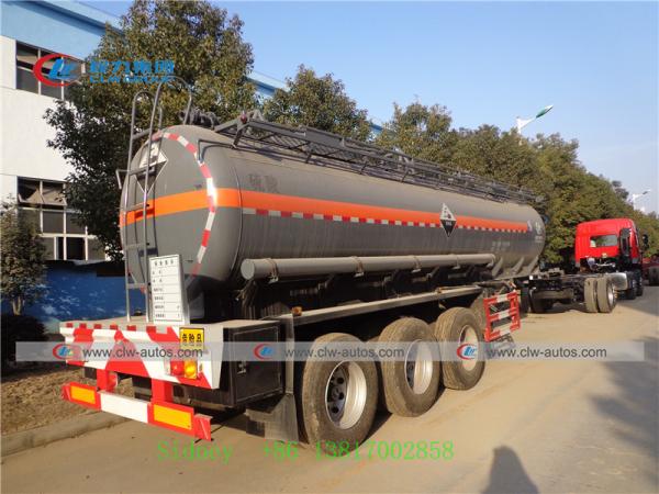 reboque líquido do tanque de 24000L 3 Axle Hydrochloric Acid Sulfuric Acid