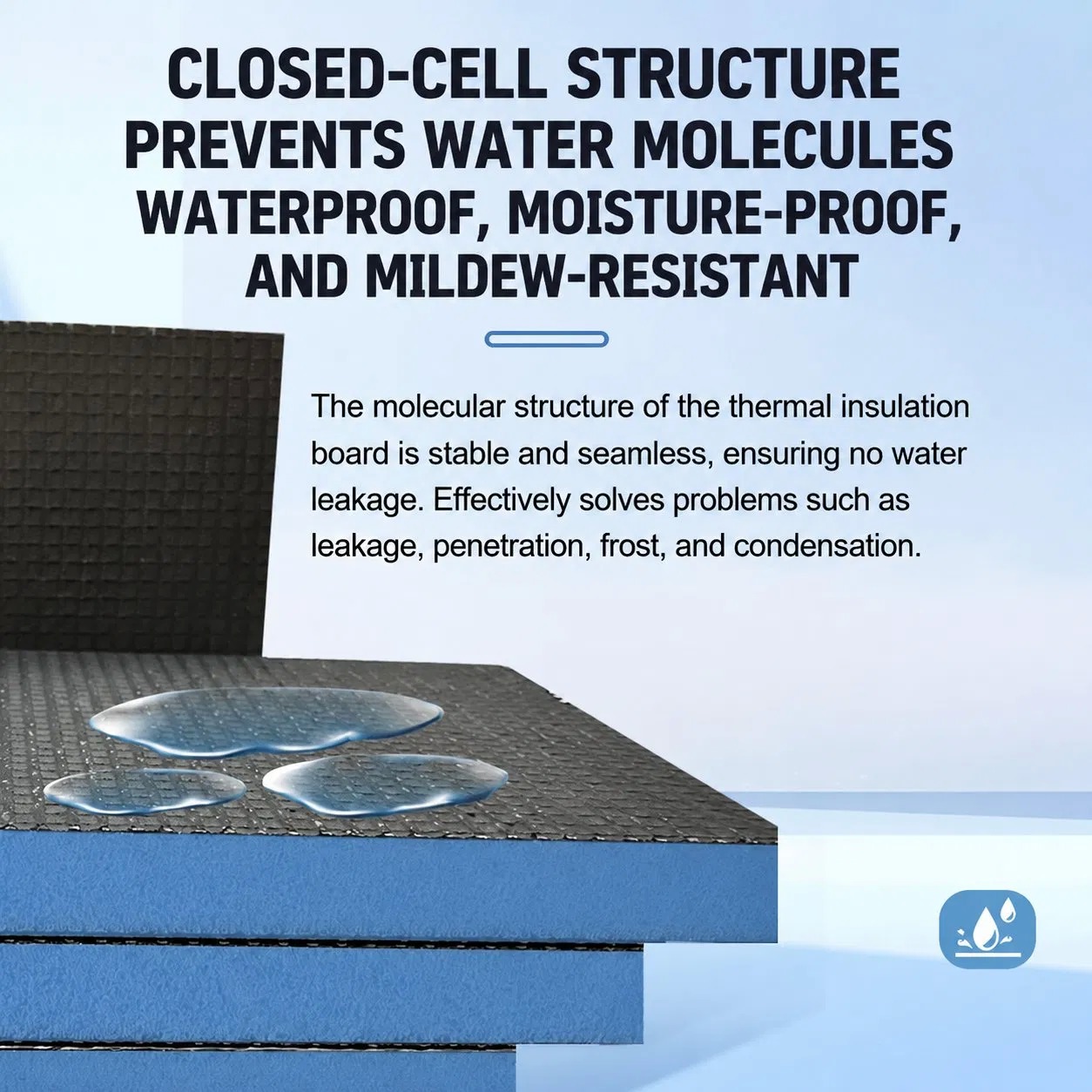Industrial Grade XPS Waterproof Backer Board for Wall Systems