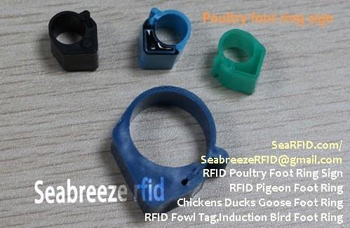 RFID Poultry Foot Ring Sign, RFID Pigeon Foot Ring, Chickens Ducks Goose Induction Foot Ring,  Induction Fowl Foot Ring