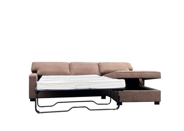 D30 Multi Purpose Sofa Bed 3 Seater Fabric Sofa Bed With Facing Right Chestnut