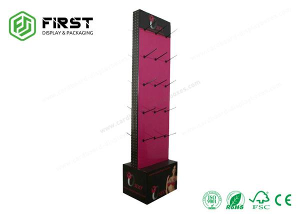 Light Weight Cardboard POP Displays , Customized Hanging Corrugated Floor Hook Displays