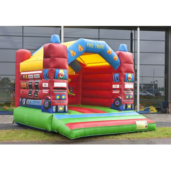 Fire truck PVC commercial bounce house combo for events inflatable bouncy house