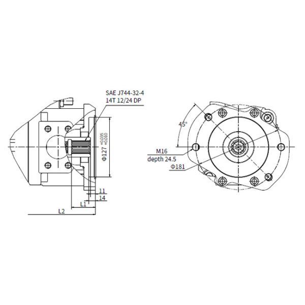 Trailer Hydraulic Power Control Unit With Cut-Off / Load Sense Control Electro-Proportional Torque