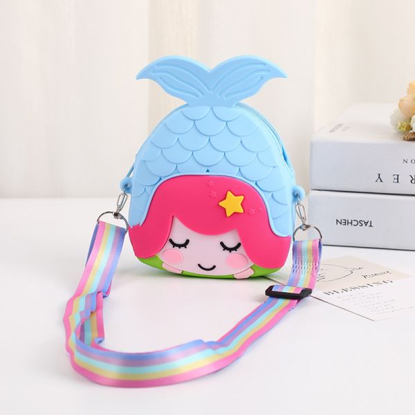 Рыбаки Детская кроссбоди сумка Монетка Сумка Силиконовый плечевая сумка Сумка с широким регулируемым ремнем Макияжная сумка Большая сумка