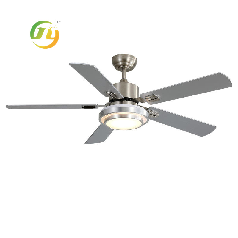 SENKAI Простой нержавеющий сталь вентилятор Лист Жилая / столовая спальня вентилятор Свет Интеллектуальный пульт управления
