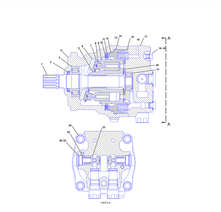 E352/E350/E349 522-6900LH/587-4943LH 572-6216 MOTOR GP-PISTON -LH PART OF 522-6900, 587-4943 MOTOR GP-SWING