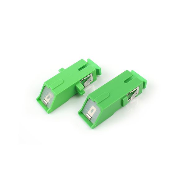 SC APC Shutter Fiber Optic Adapter Singlemode Duplex with Anti laser shutter flanged