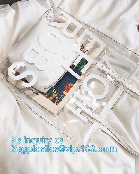 PVC bags clear lady cosmetic bag, transparent waterproof pvc cheap beach bags, Women's Casual Canvas Tote Bags Shoulder