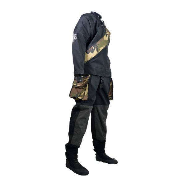 Wear Resistant Scuba Diving Drysuit Waterproof Camouflage Colors