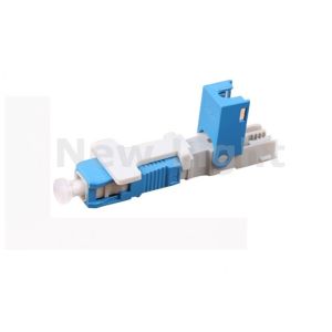 Conector de montaje rápido UPC SC azul con pérdida de inserción de 0,3 dB para cables de 3,0 mm y 2,0 mm en aplicaciones FTTH