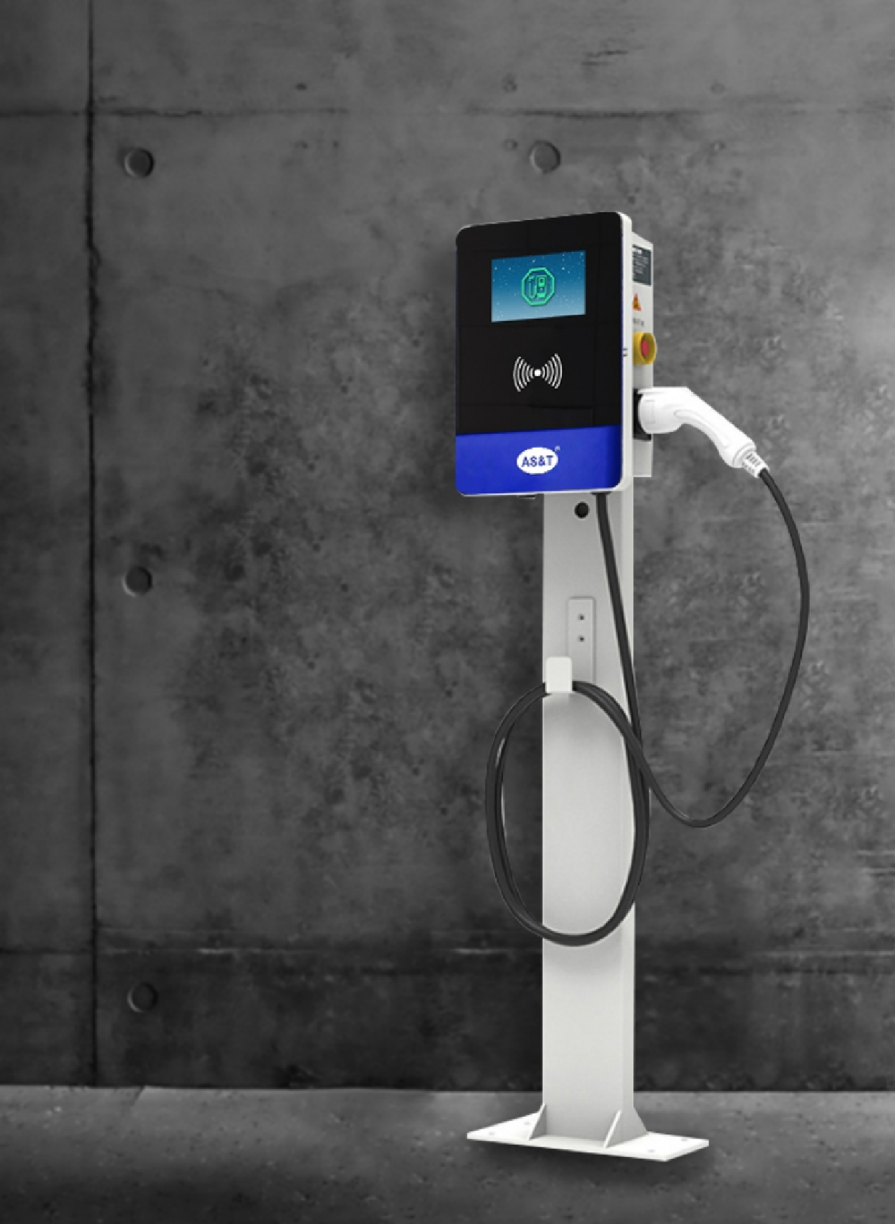 Наружная электромобильная зарядная станция для зарядки электромобилей с однопушной установкой 32A 22kw