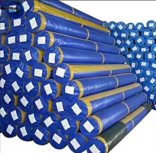260g Brown Plastic Rip Tear Proof Industrial Fireproof PE Tarpaulin Waterproof Poly Tarp
