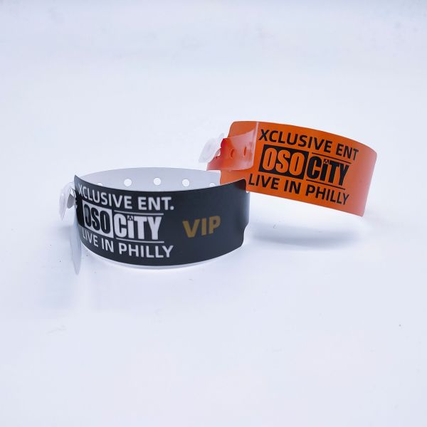 250*25mm/250*19mm PE Wristband VIP Admission for Park/Events/Festival ISO9001 Certified