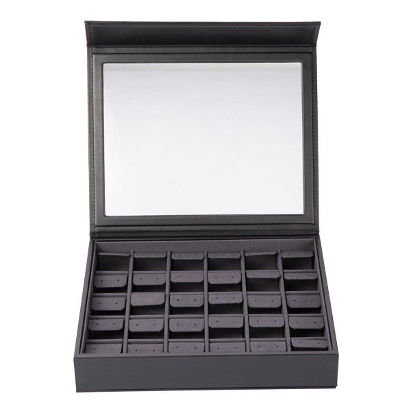 Кустомзид отразило поднос ювелирных изделий, собирает/подносы ювелирных изделий бархата дисплея черные