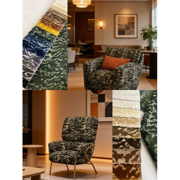 Heavy Weight 590GSM Velvet Jacquard Sofa Fabric