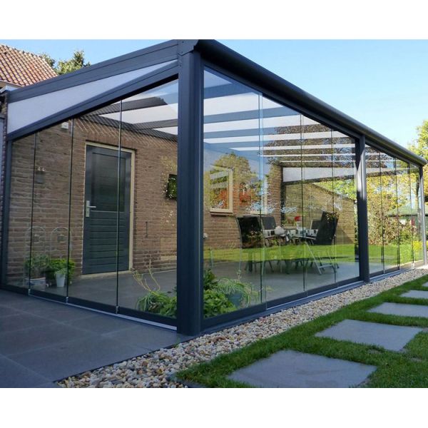 Vidrio laminado de cuarto de sol de aluminio marco de ahorro de energía de vidrio techo de cuarto de sol de polvo de revestimiento acabado / electroforesis / revestimiento PVDF