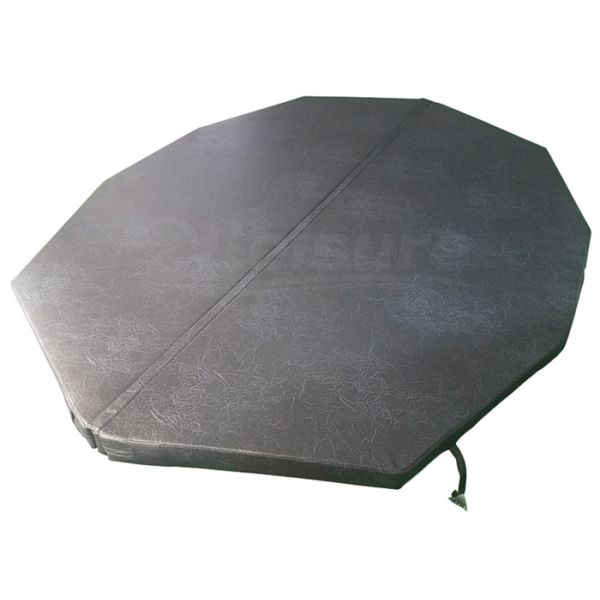 custom-made spa cover for wooden hot tub, red cedar spa, stainless steel spa -