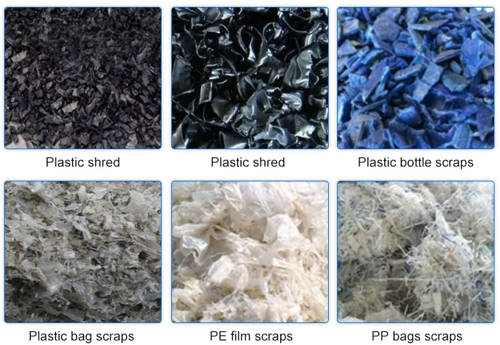 Waste Plastic Recycling Single Shaft Shredding Machine For Lumps Drum Barrel Boxes Pipe Rubber