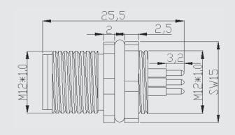 Задний фронт - код 3pin 4pin 5pin 8pin 12pin мужской разъем-розетки водоустойчивый a держателя M12 панели