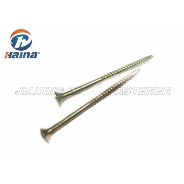 Yellow galvanized Flat Head  Self Tapping Metal Screws