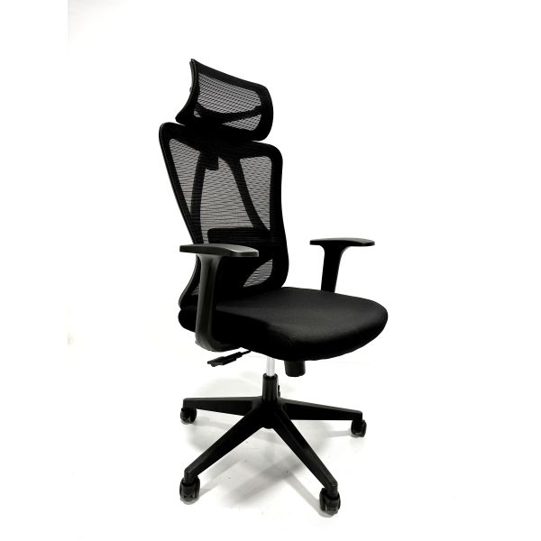 High Back Full Mesh Office Chair Revolving With Fixed Armrest