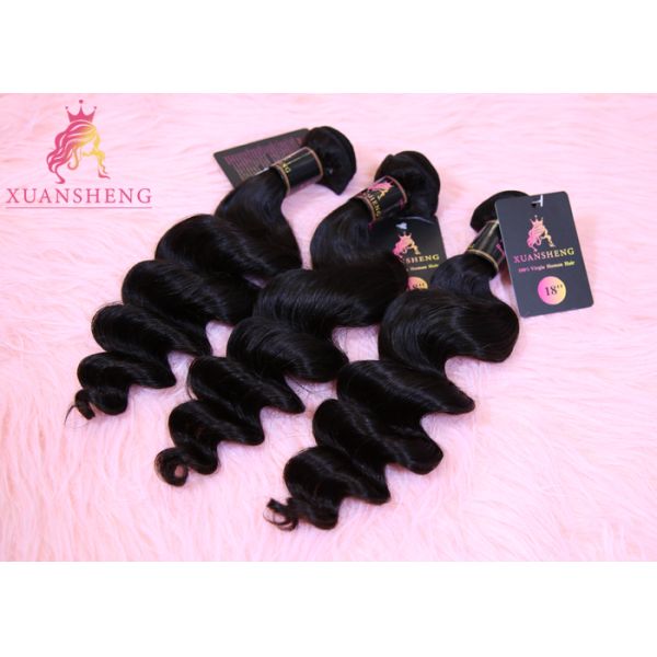Black Color Virgin Loose Curly Malaysian Human Hair