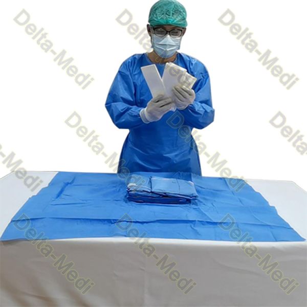 Reinforced 20-60g Surgical Dental Pack Disposable Dental Drapes With Adhensive Fenestration