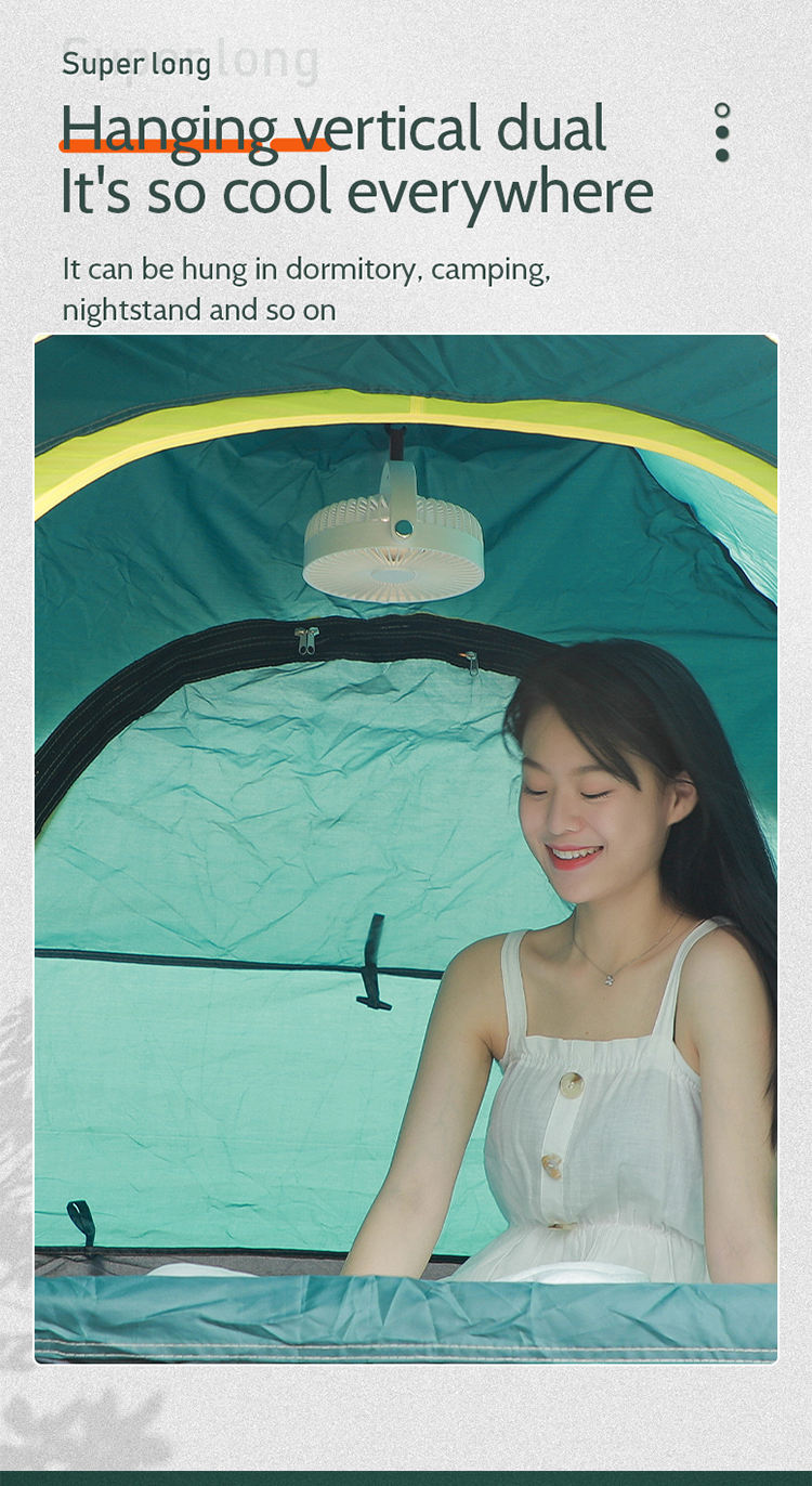 Rechargeable Mini Outdoor Ceiling Mini Battery Small Rechargeable With Led Light Stand Tripod Desk Foldable Camping Fans