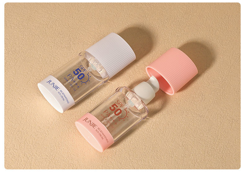 Factory Wholesale Custom Logo 30ml Oval AS Plastic Airless Lotion Pump Bottle Empty Sunscreen Cream Cosmetic Packaging OEM ODM