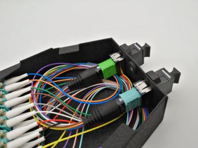 MTP Module Cassette FTTH Fiber Optic Patch Panel APC UPC 12 / 24 Core