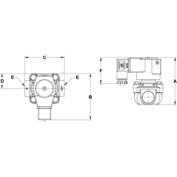 Замок сертификата 12VDC Lpg UL 429 с соленоида