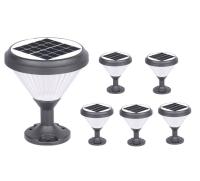 6pc Set Solar Post Lamp LED Decor Jardim Iluminação Para Grama DIE-Casting Alumínio