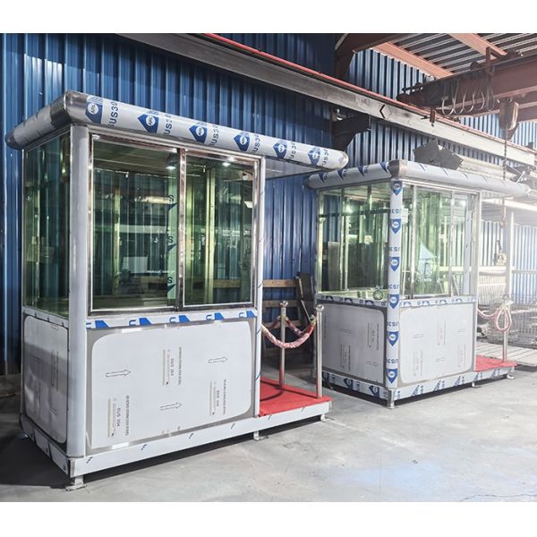 Outdoor Movable Security Guard Booth Stainless Steel Waterproof