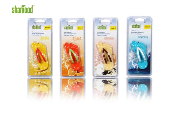 4 Simple Plastic Air Freshener Hanging Double Blister Summer Slipper Decorative