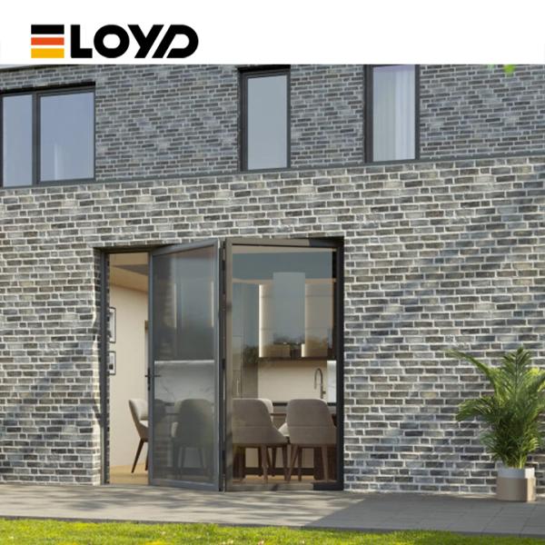 Aluminum Hurricane Impact-Resistant Double-Glazed Stacked Bifold and Accordion Doors