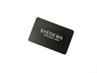 Logo blanc d'impression de Silkscreen de Matte Black Metal Membership Card