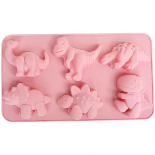 6-Cavity Cartoon Design Eco-Friendly Silicone Cake Mold for Soap Ice Cream Jelly Baking-Party Essentials